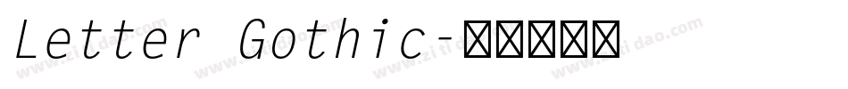 Letter Gothic字体转换